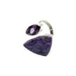 Sterling Silver Amethyst & Charoite Rings