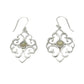 Sterling Silver Ethiopian Opal Filigree Earrings