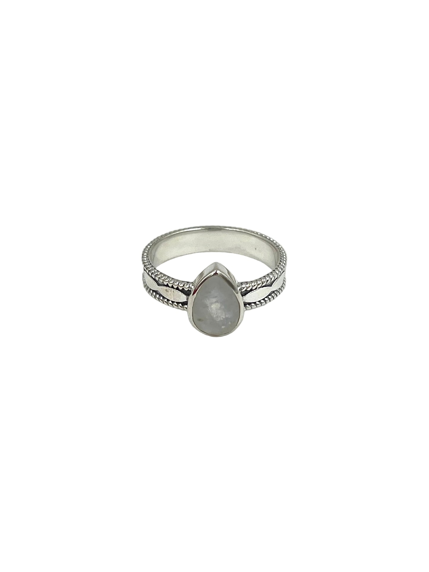 Faceted Teardrop Gemstone Rings