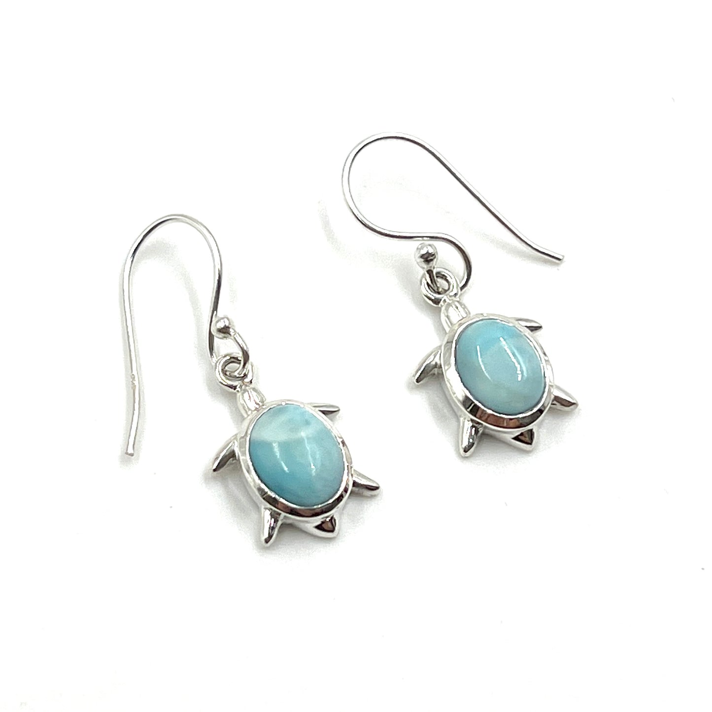 Sterling Silver Larimar Earrings