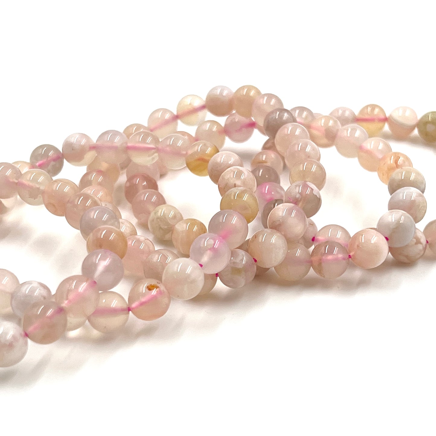 Flower Agate Stretchy Bracelets