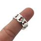 Sterling Silver Figaro Chain Ring