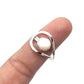 Sterling Silver Shell Laso Ring