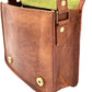 Camel Leather Cross Body Saddle Bag