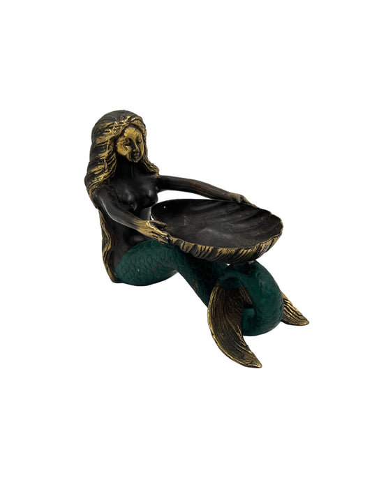 Oxidized Bronze Green Tail Mermaid