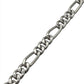 Sterling Silver Figaro Chain Bracelet