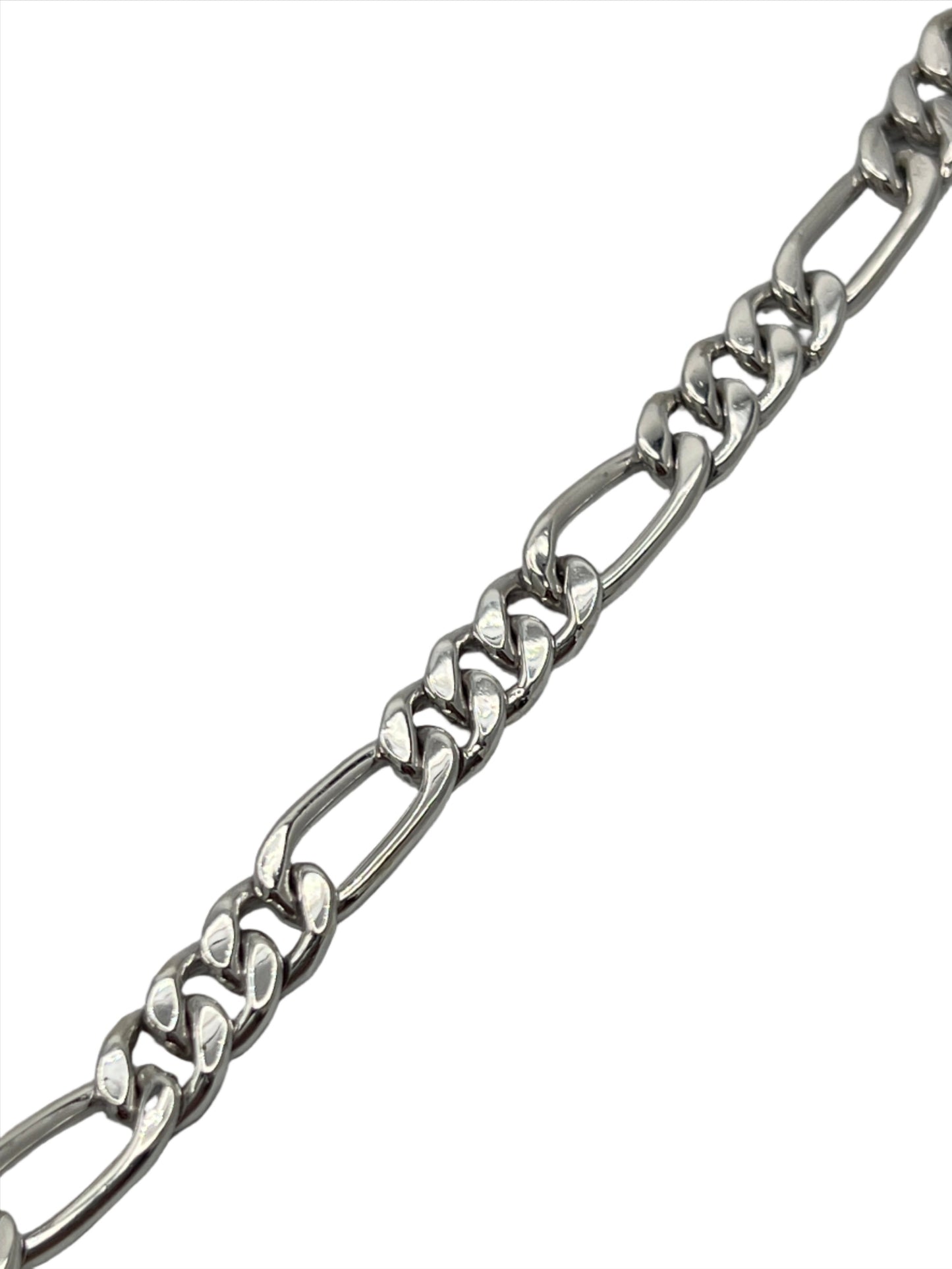 Sterling Silver Figaro Chain Bracelet