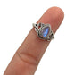 Teardrop Moonstone Ring