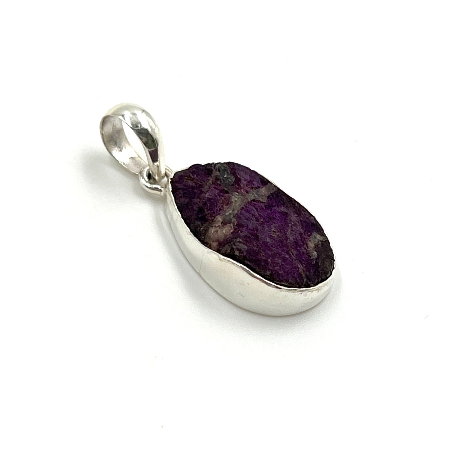 Raw Purpurite Teardrop Pendants