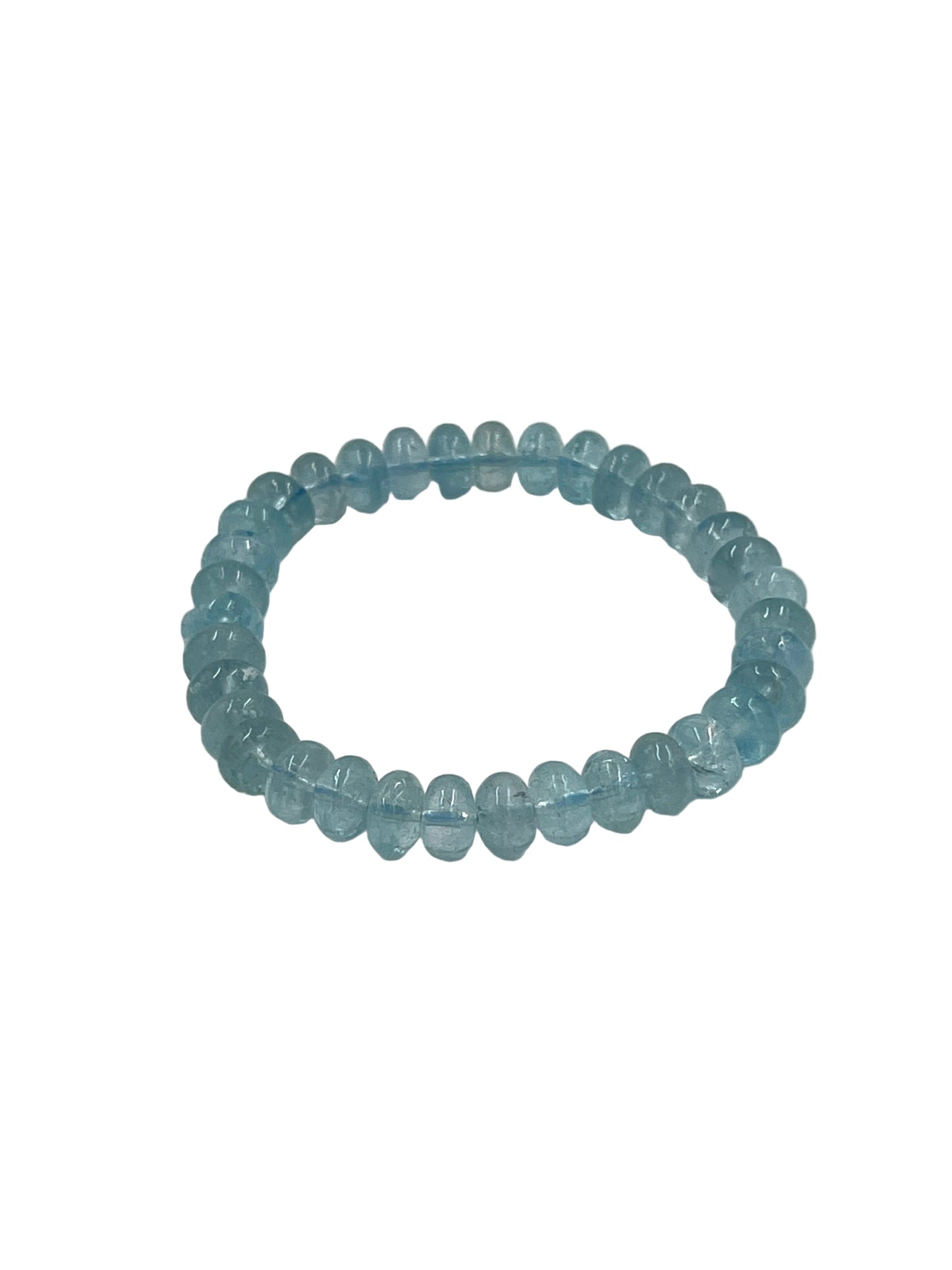 Blue Topaz Rondelle Beaded Bracelet