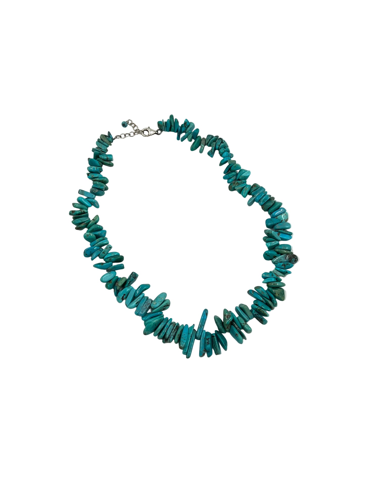 Silver Chip Turquoise Necklace