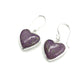 Sterling Silver Heart Purpurite Earrings