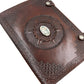 Camel Leather Gemstone Journal | Spiked Mandala | 10" x 7" x 1/2"