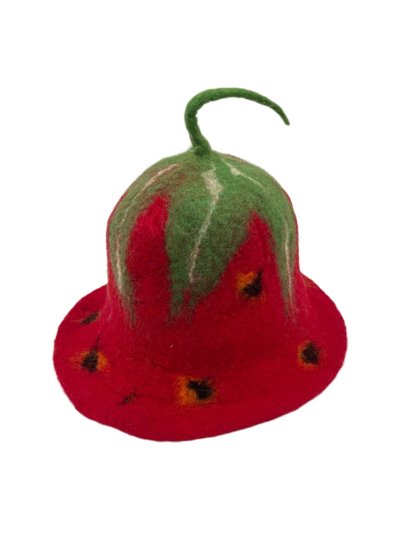 Hand felted Strawberry Wool Hat