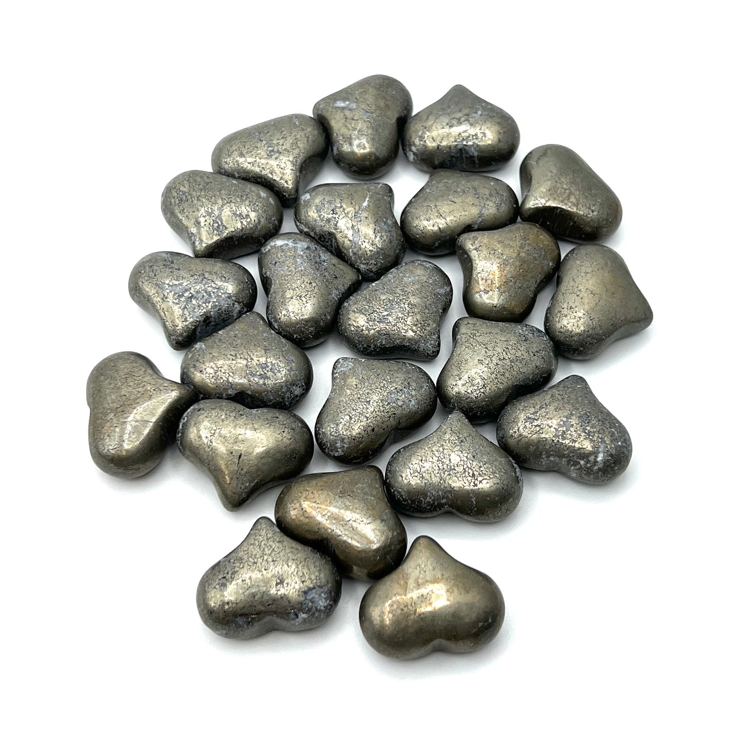 Pyrite Puffy Hearts