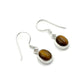 Sterling Silver Oval Tigers Eye Earrings