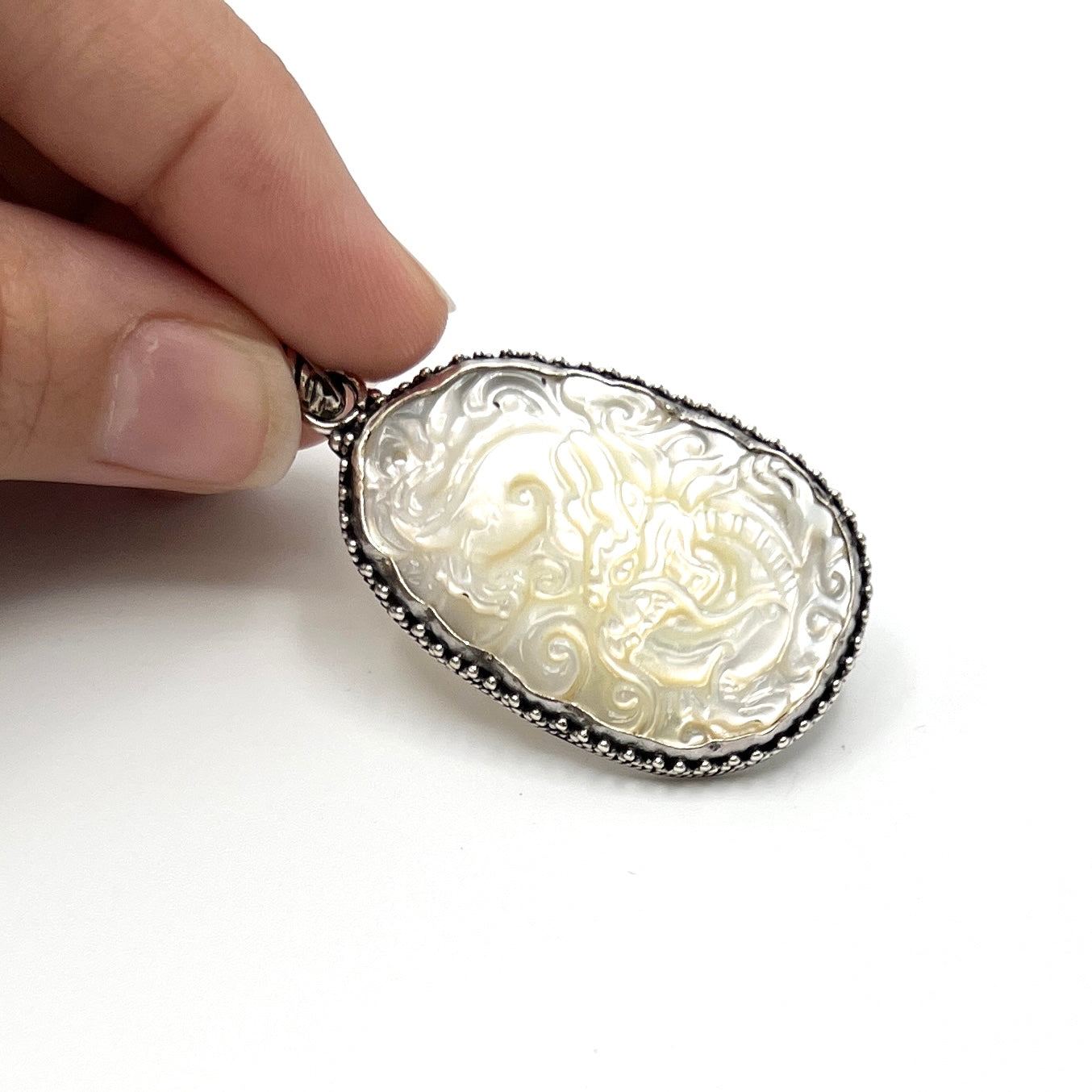 Mother of Pearl Dragon Pendants