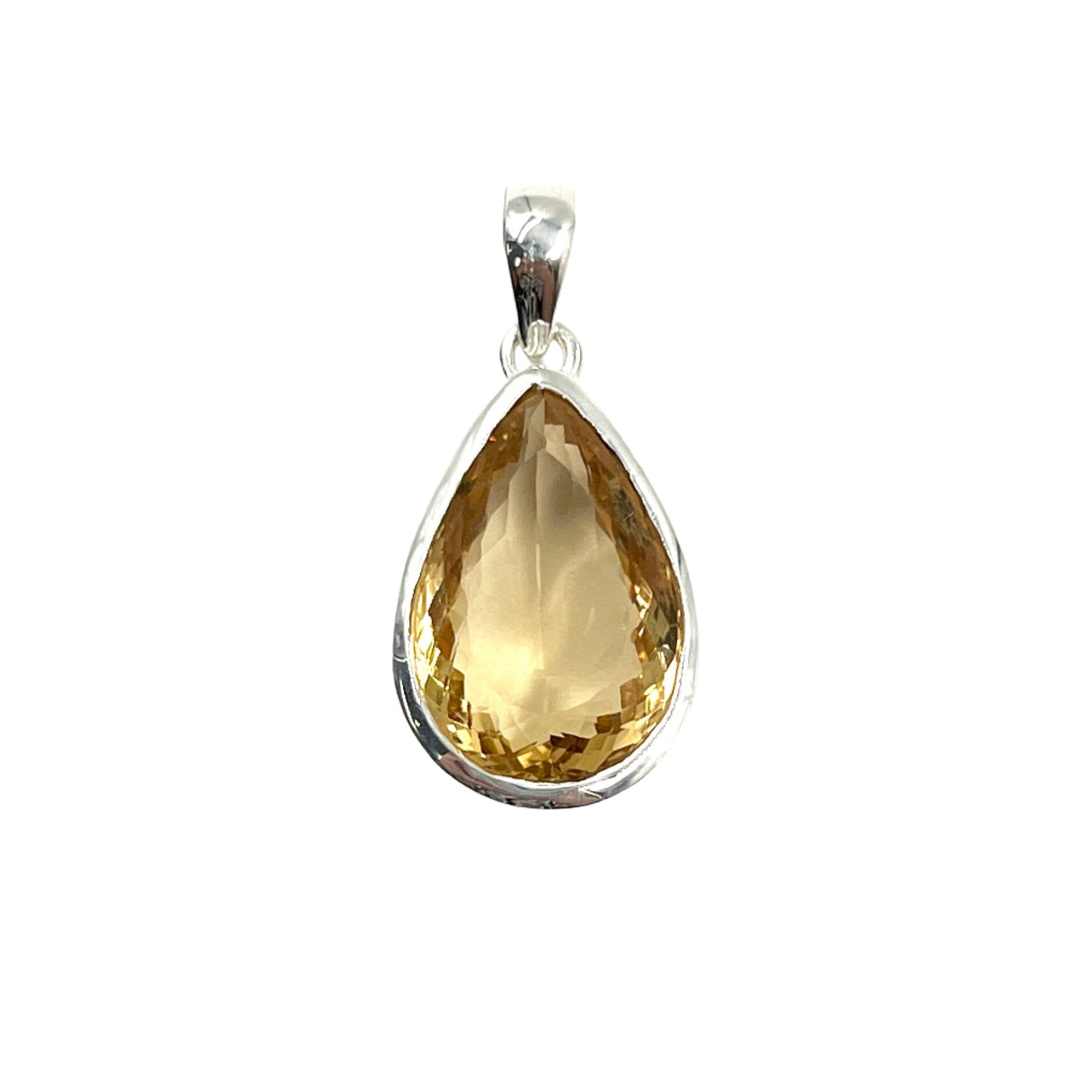 Sterling Silver Citrine Freeform Pendants