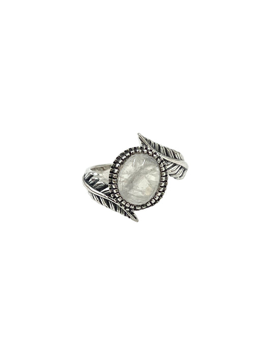 Leaf Wrap Moonstone Ring