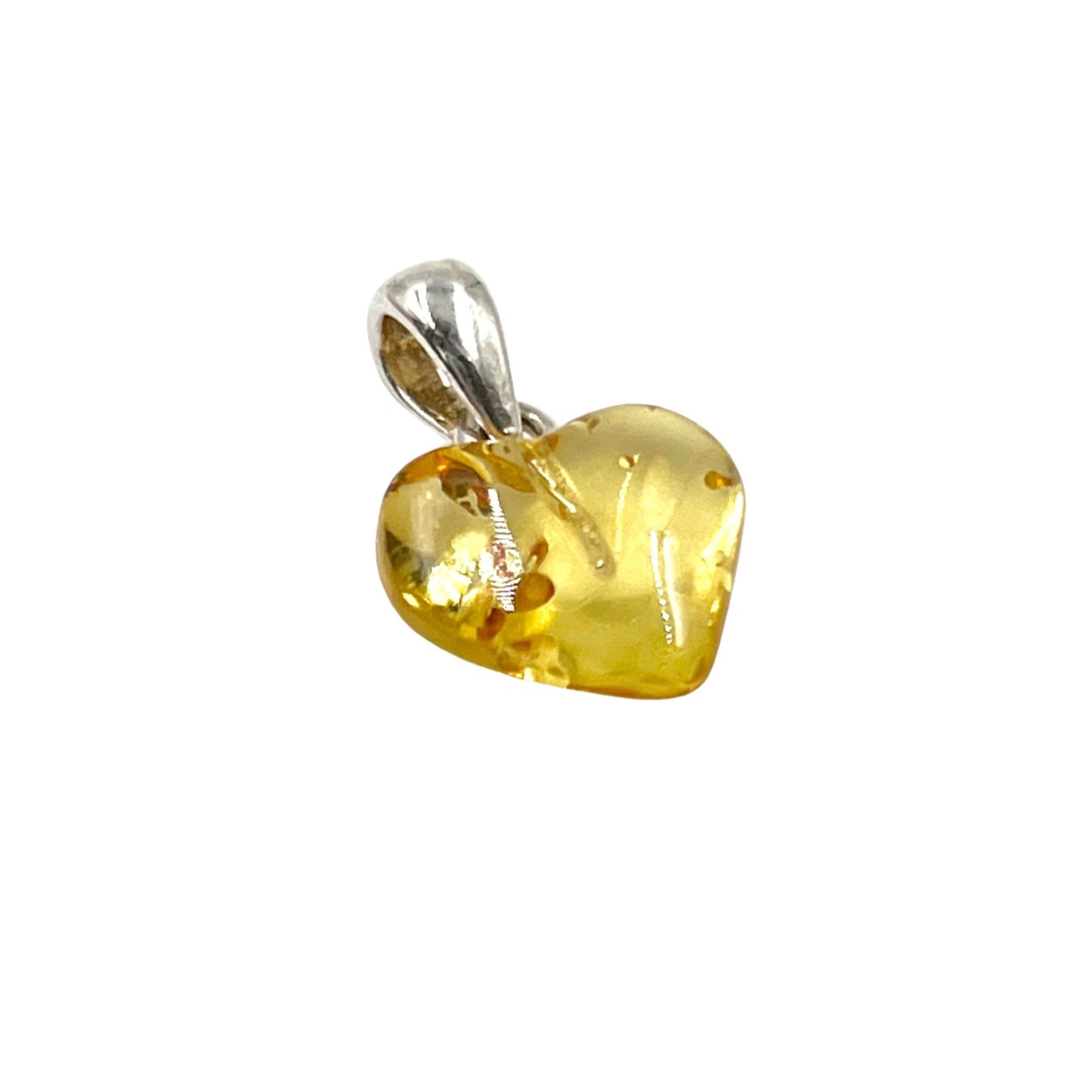 Honey Amber Heart Pendants