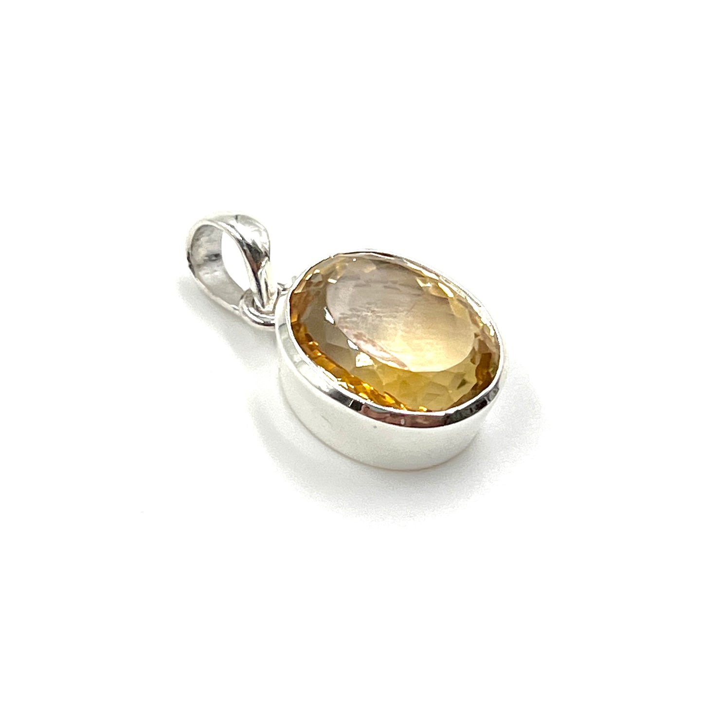 Sterling Silver Citrine Freeform Pendants