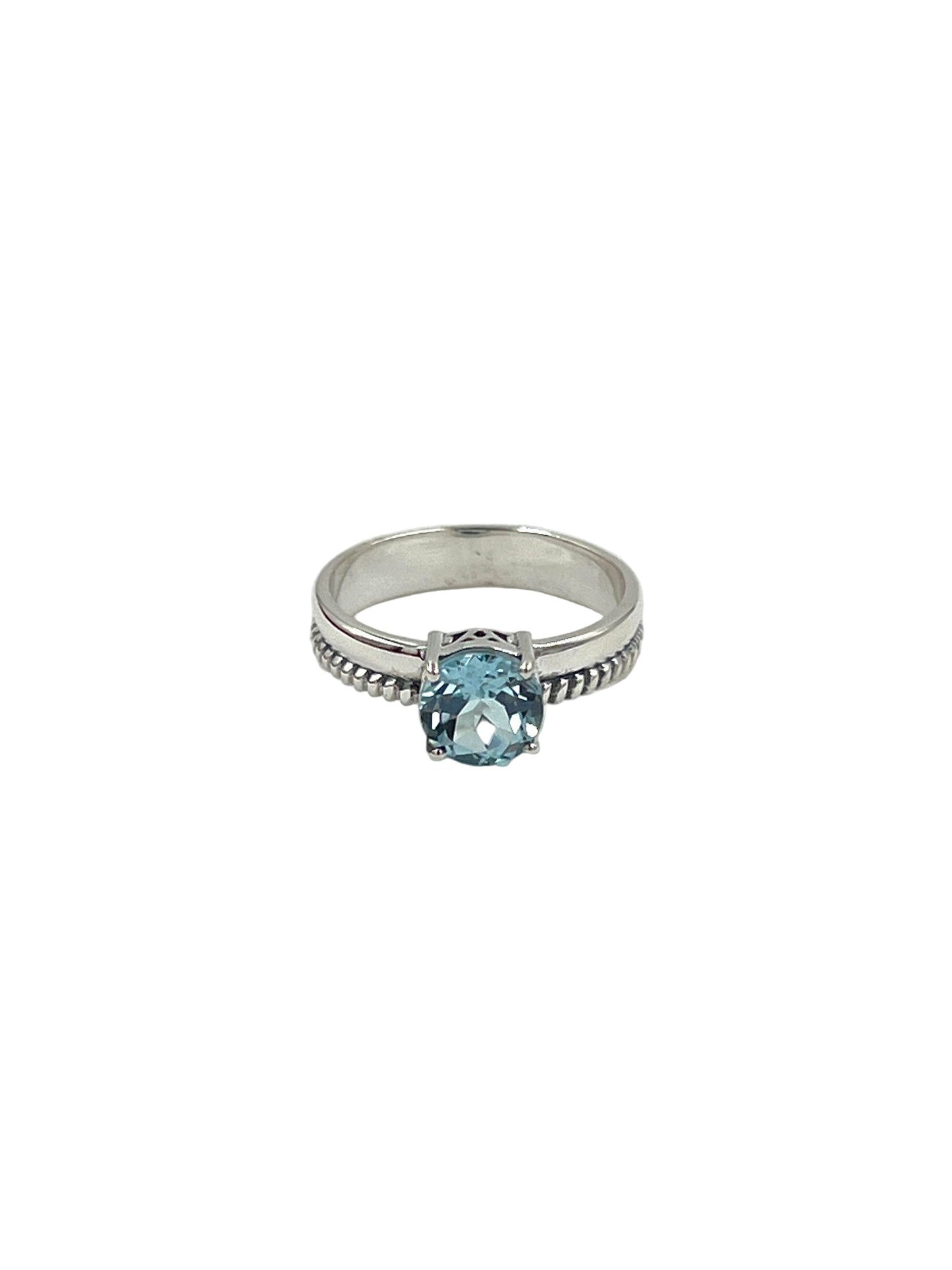 Braided Blue Topaz Ring