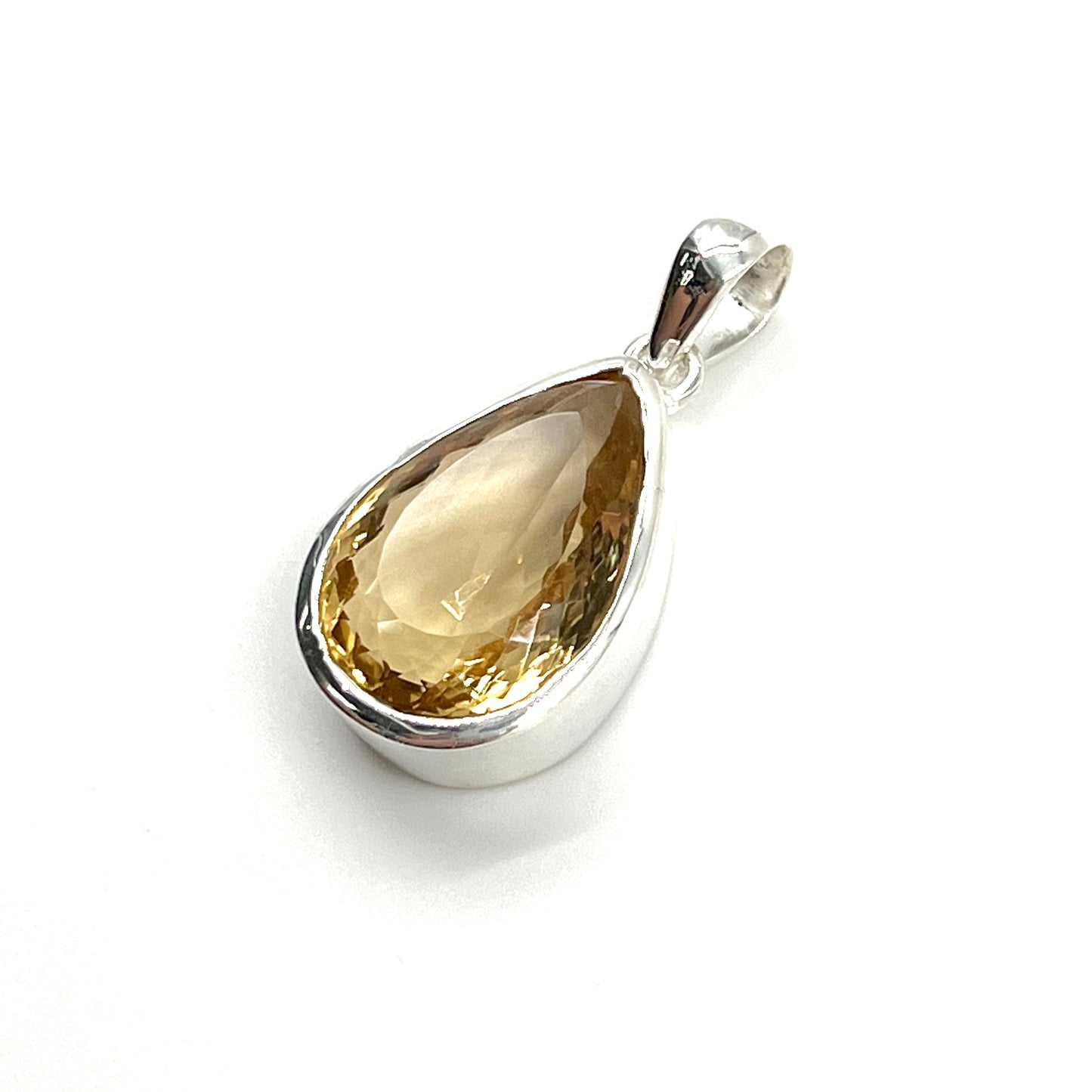 Sterling Silver Citrine Freeform Pendants