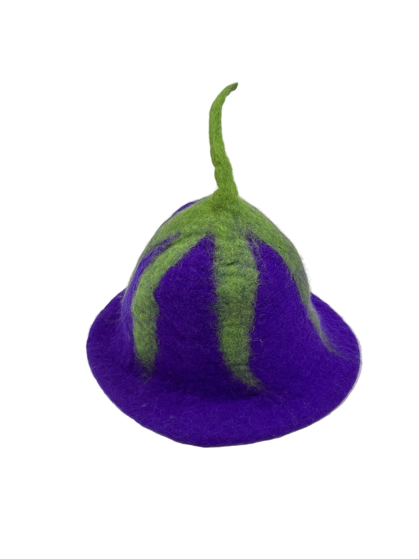 Hand felted Eggplant Wool Hats