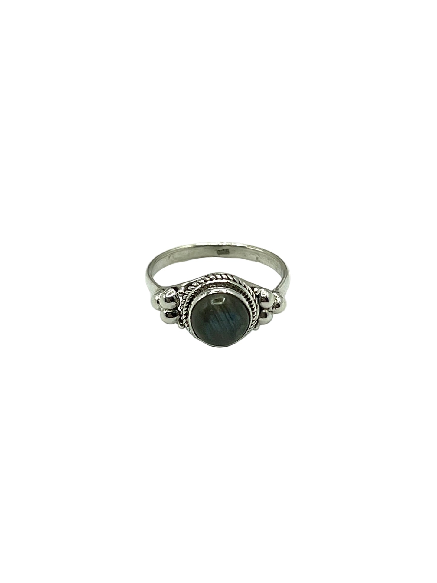 Beaded Circle Gemstone Rings