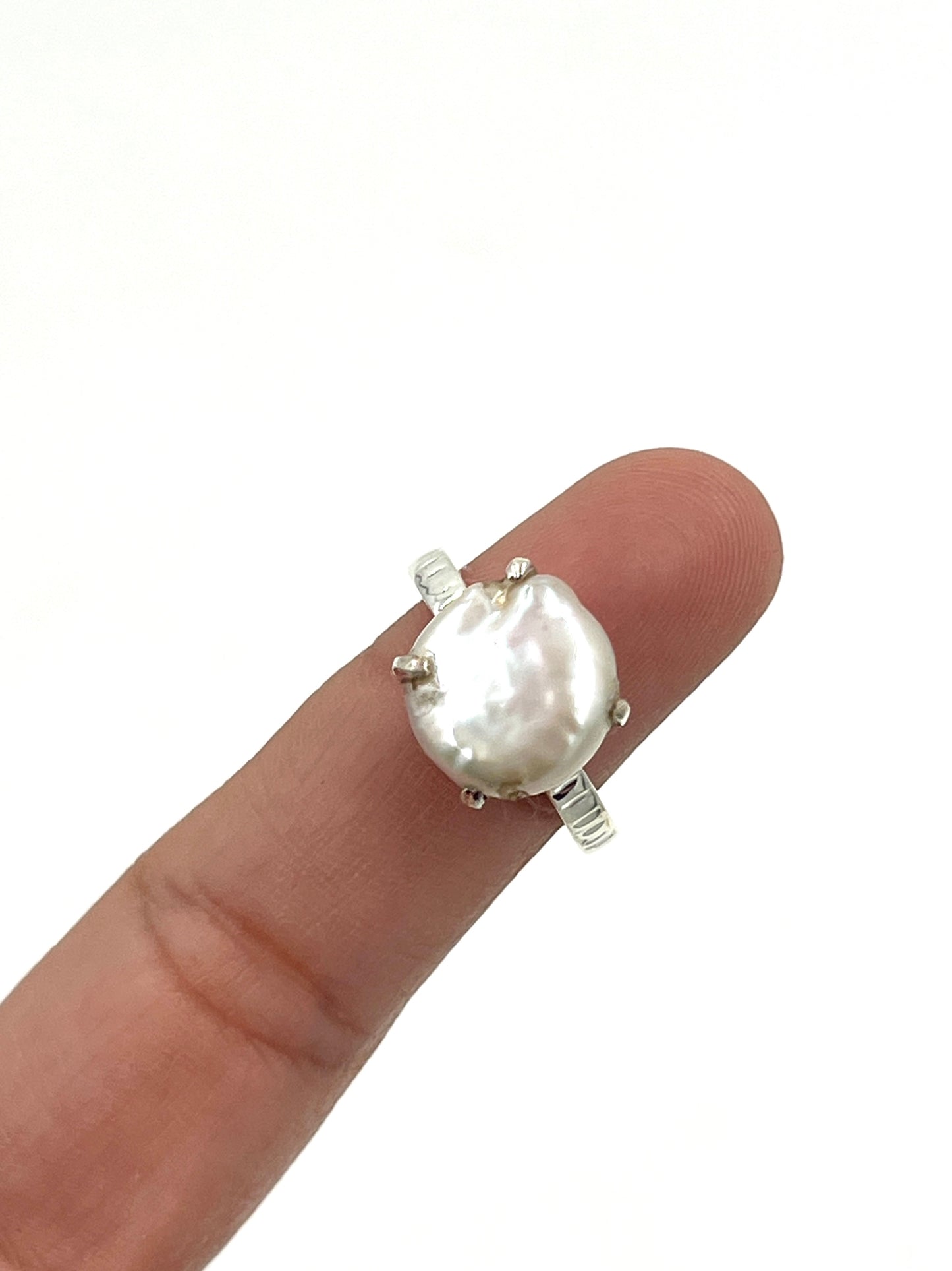 Silver Pearl Rings