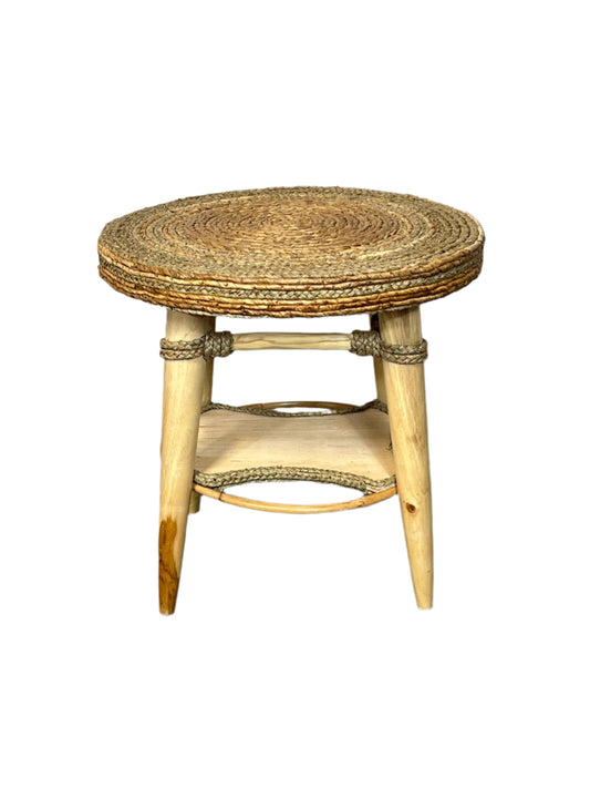 Teakwood & Banana Leaf Table & Stool Sets
