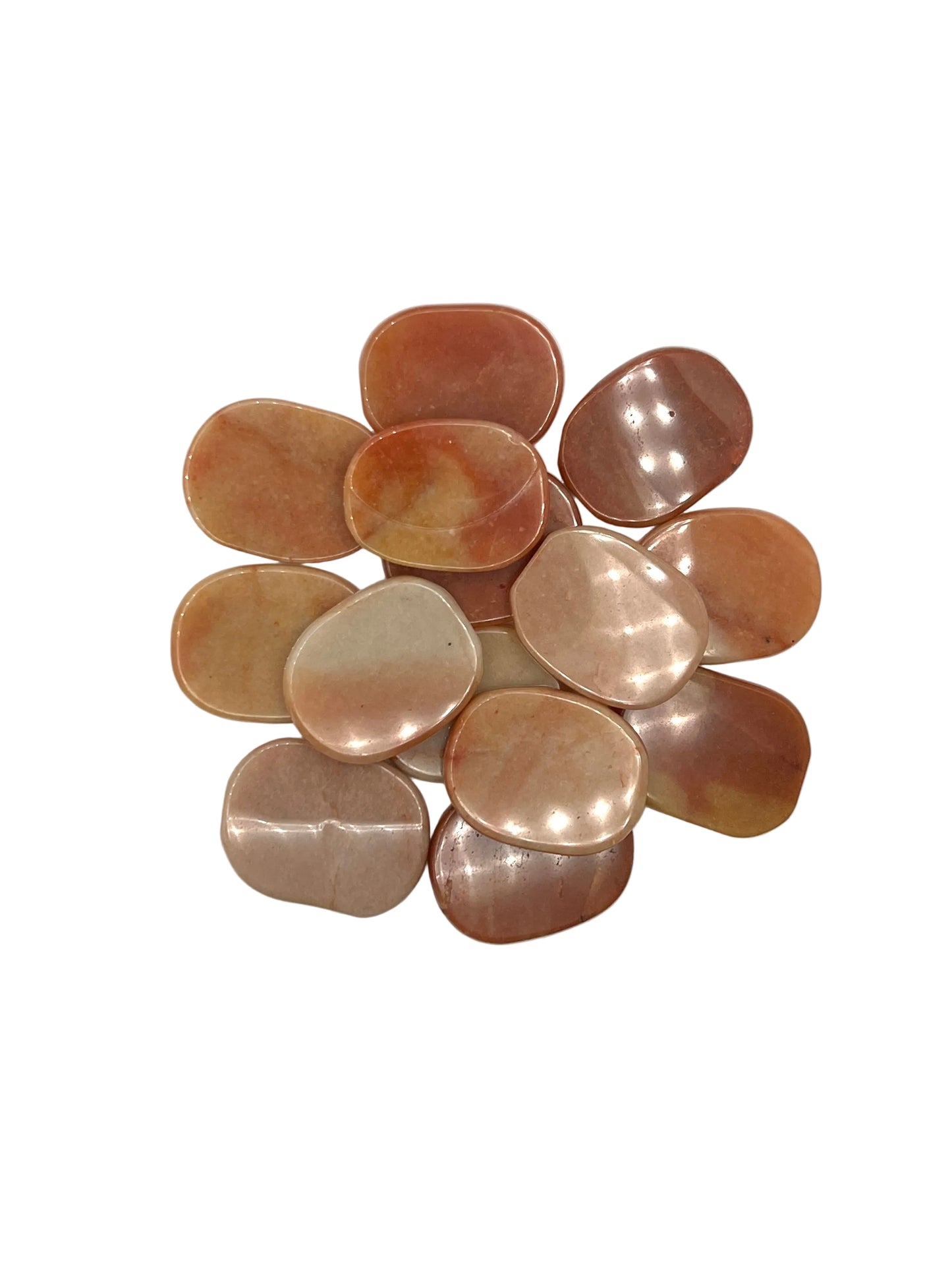 Orange Aventurine Flat Palmstones