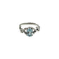 Faceted Oval Gemstone Vine Ring