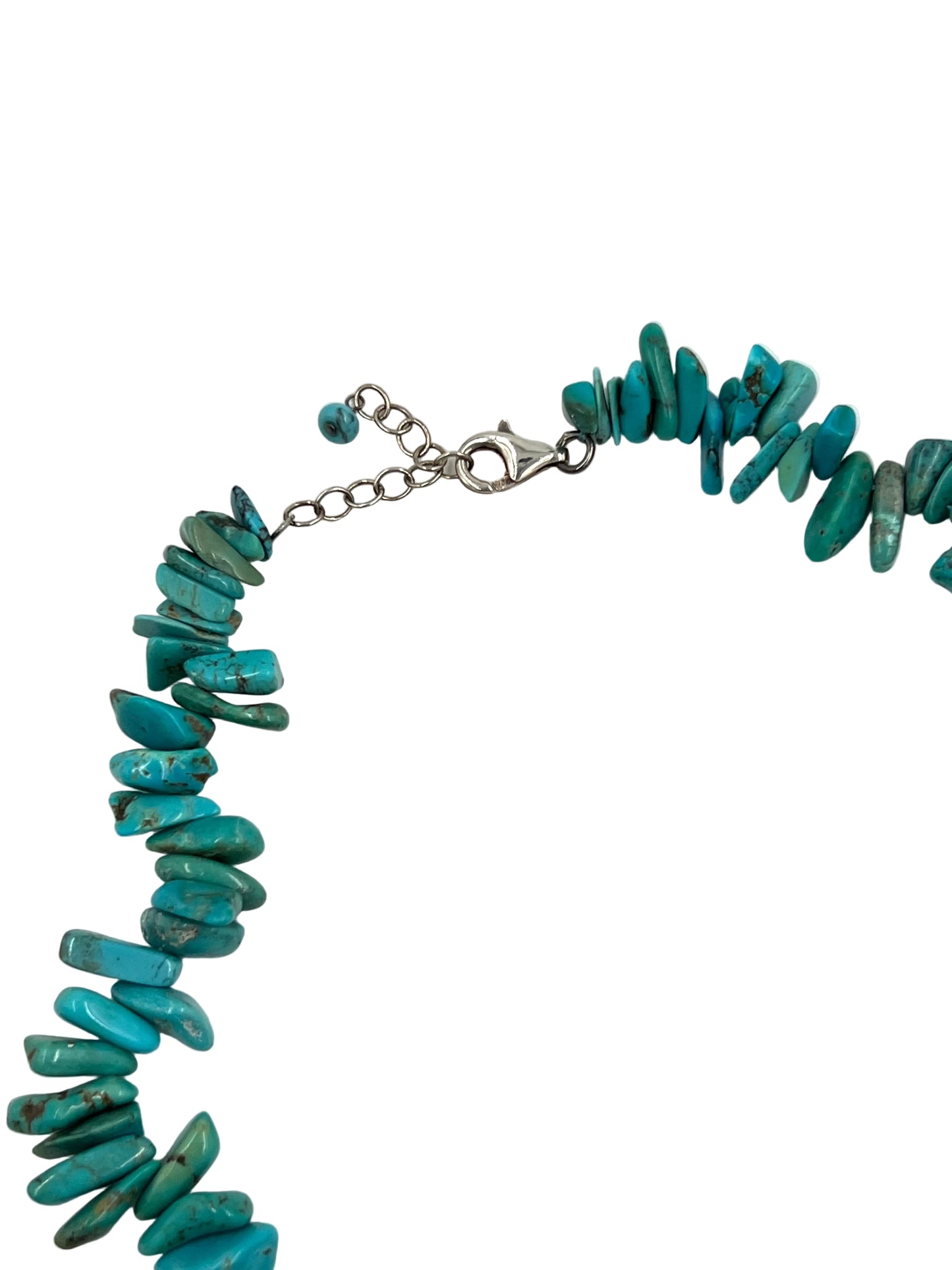 Silver Chip Turquoise Necklace