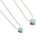 Sterling Silver Square Larimar Necklaces