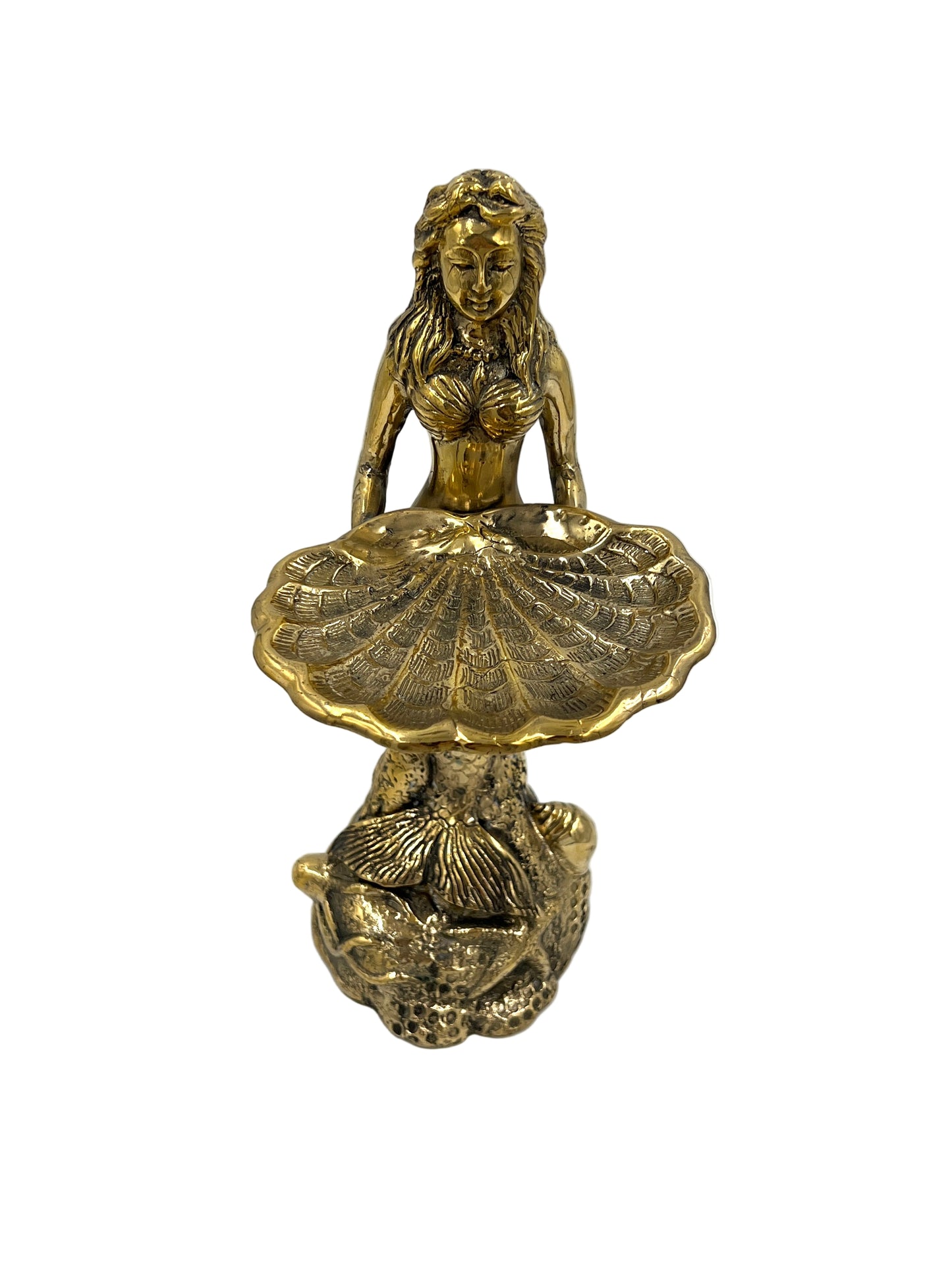 Bronze Mermaid Shell Tray