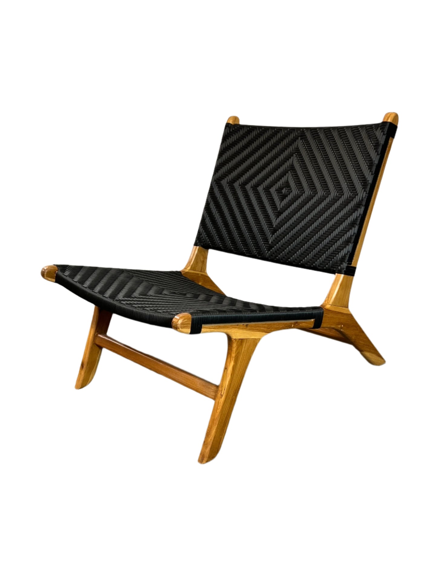 Black Rattan Teakwood Chair