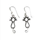 Sterling Silver Beaded Cats Earrings