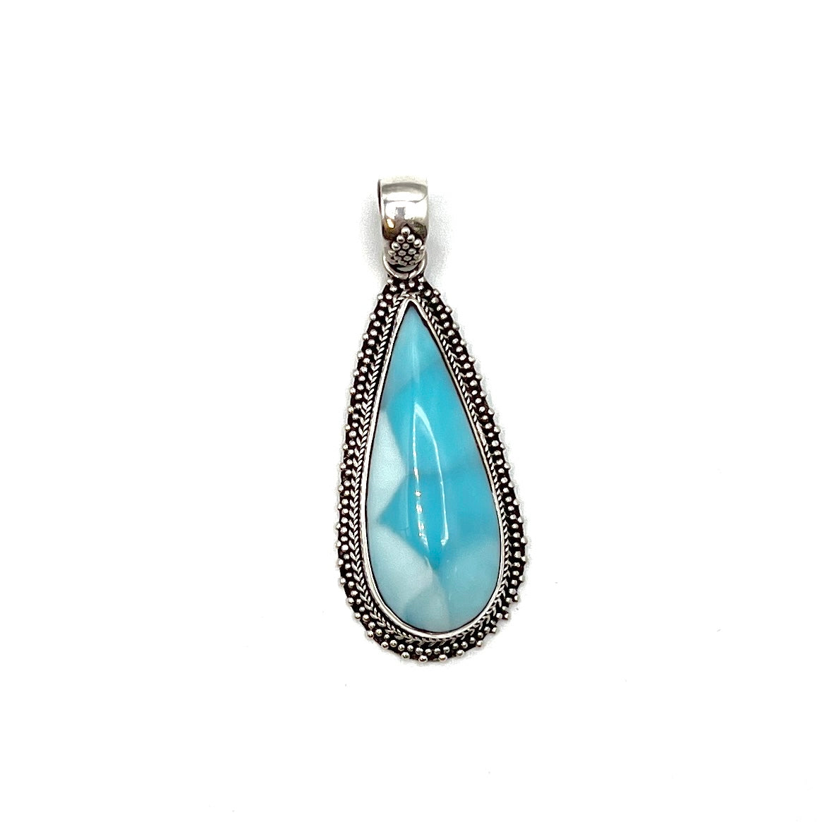 Sterling Silver Larimar Teardrop Pendants