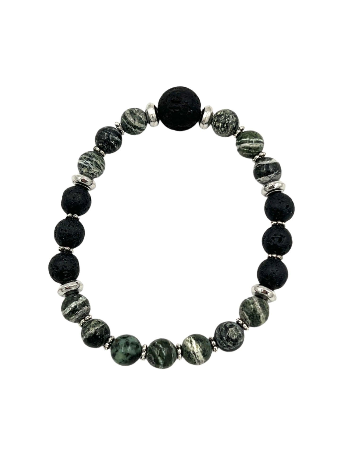 Green Zebra Jasper Stretchy Bracelets