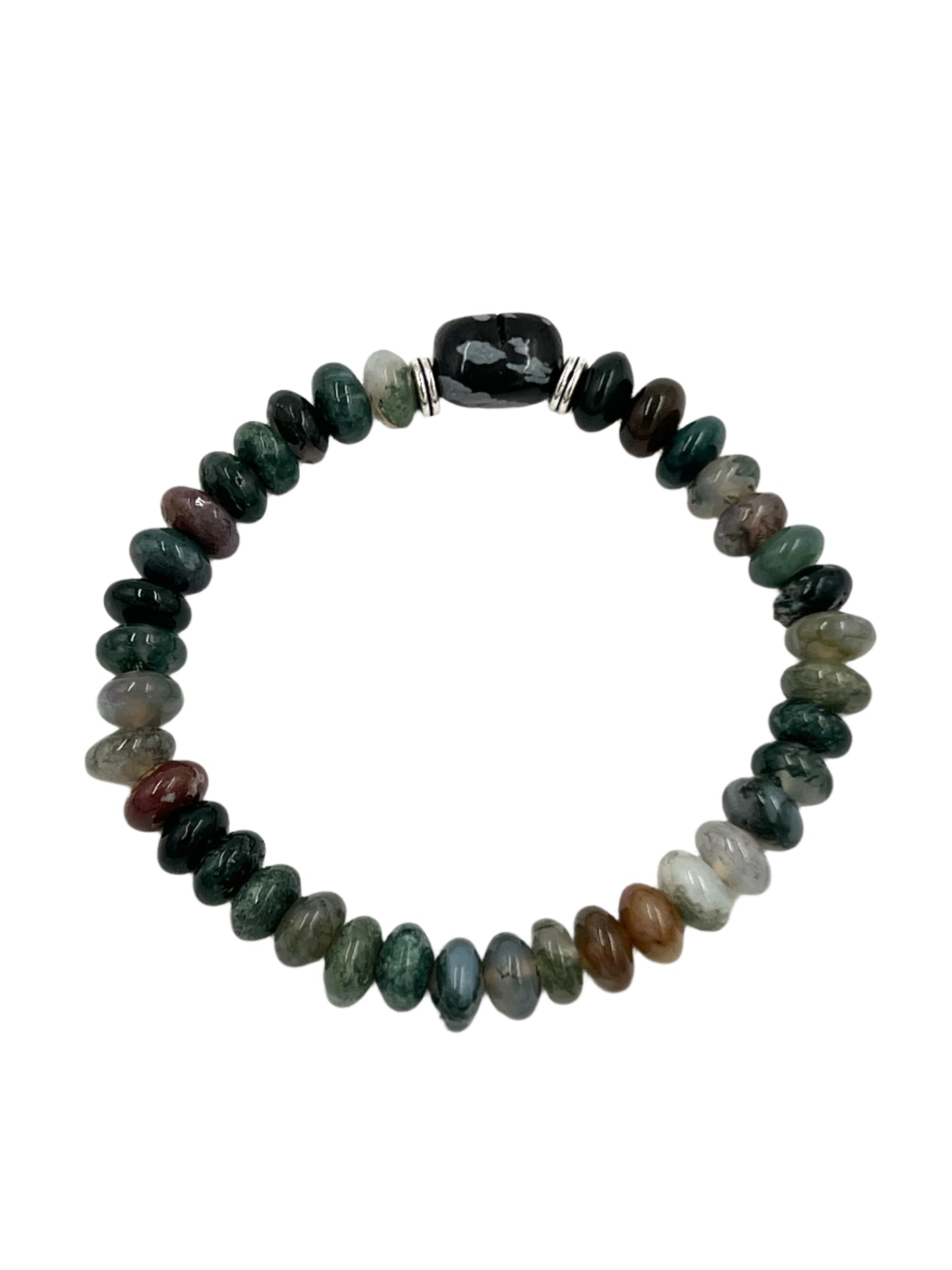 Moss Agate Stretchy Bracelet