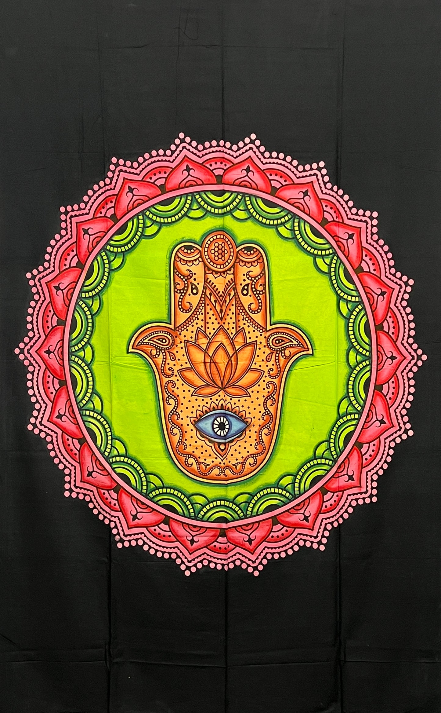 Lotus Hamsa Tapestry