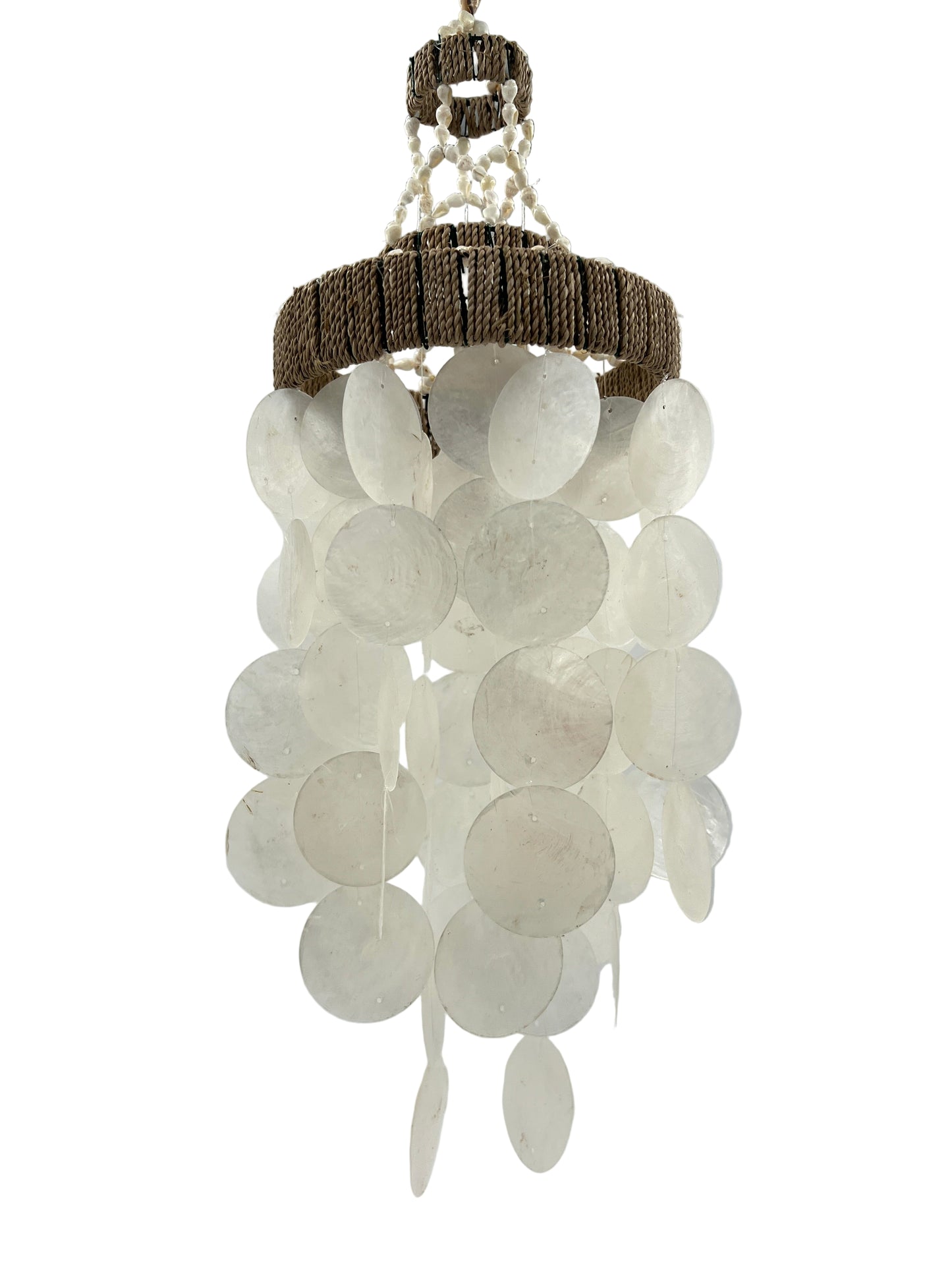 Round Capiz & Sea Shell Wind Chime