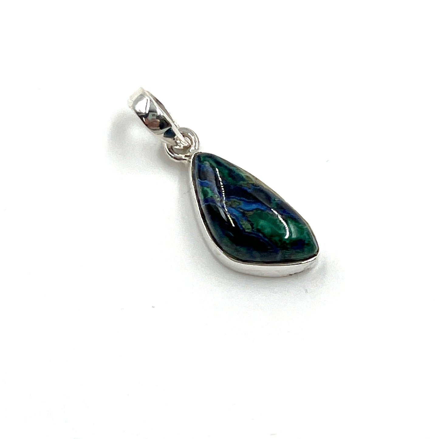 Sterling Silver Azurite Malachite Pendants