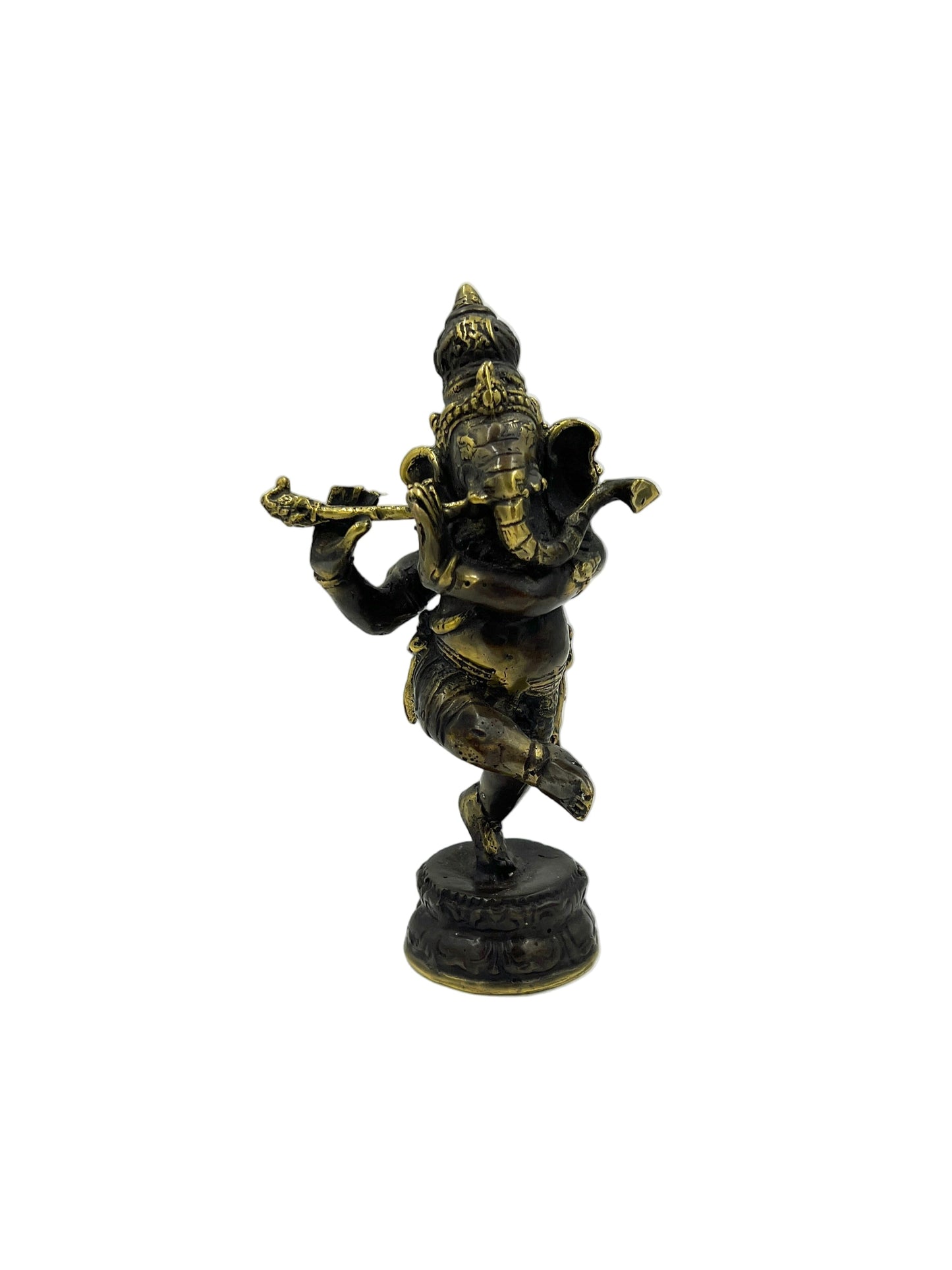 Bronze Flute Ganesh Statue