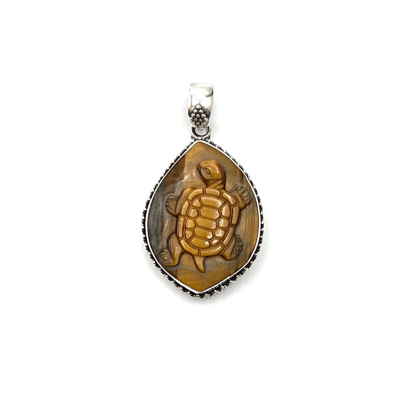 Tigers Eye Turtle Pendants