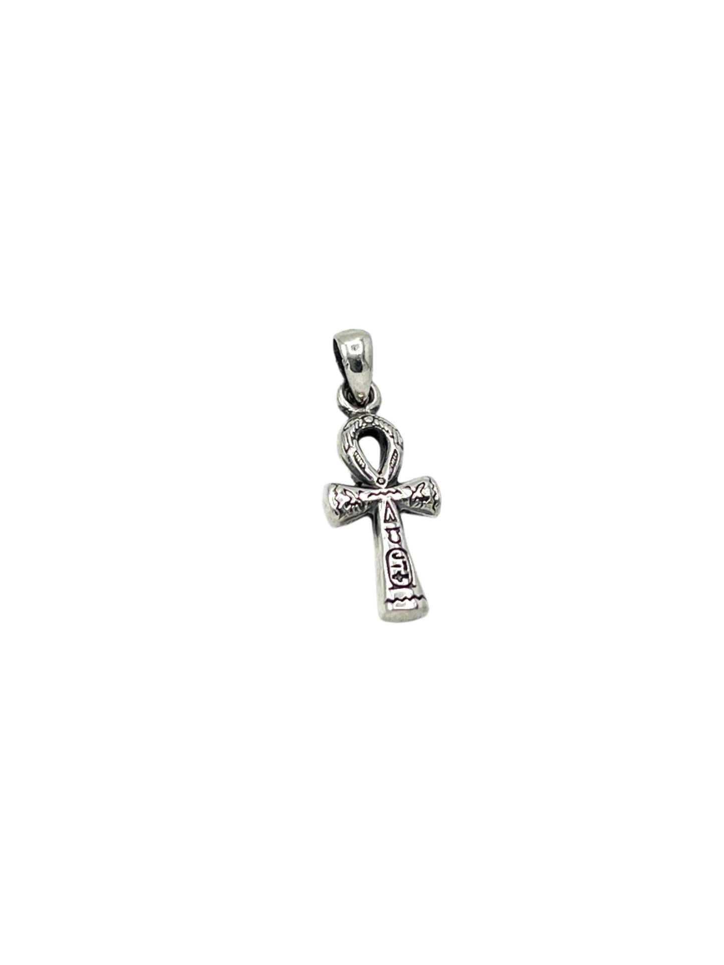 Silver Hieroglyphics Ankh Pendants