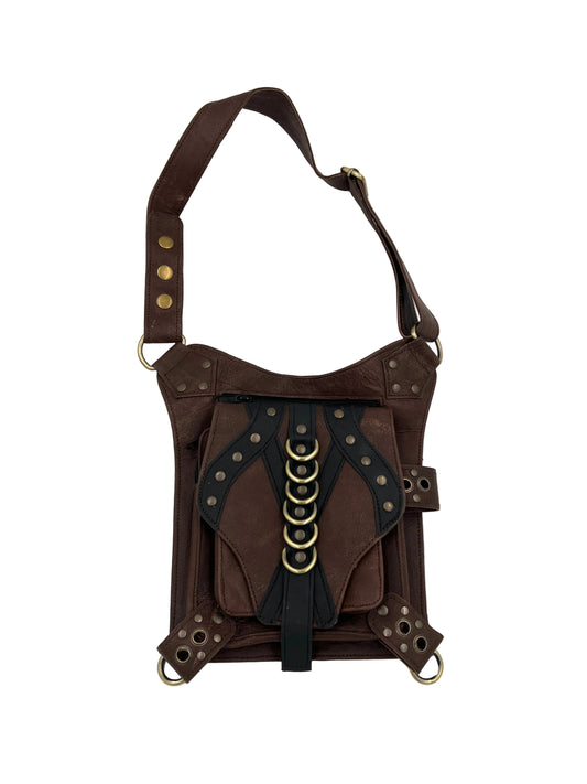 Festival Leather & Metal Waist/Thigh Holster Bag