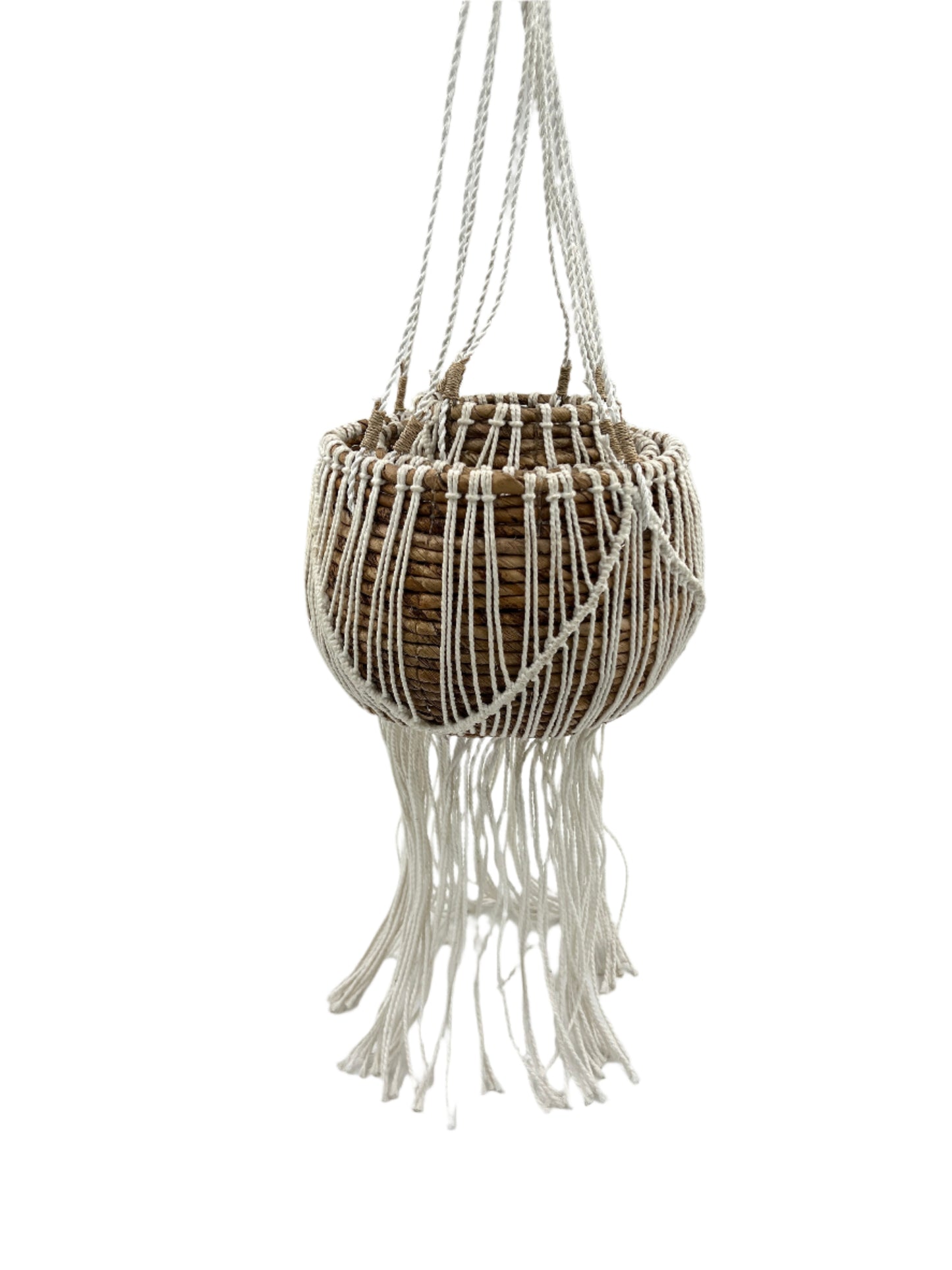 Banana Leaf White Hanging Plant Basket Sets