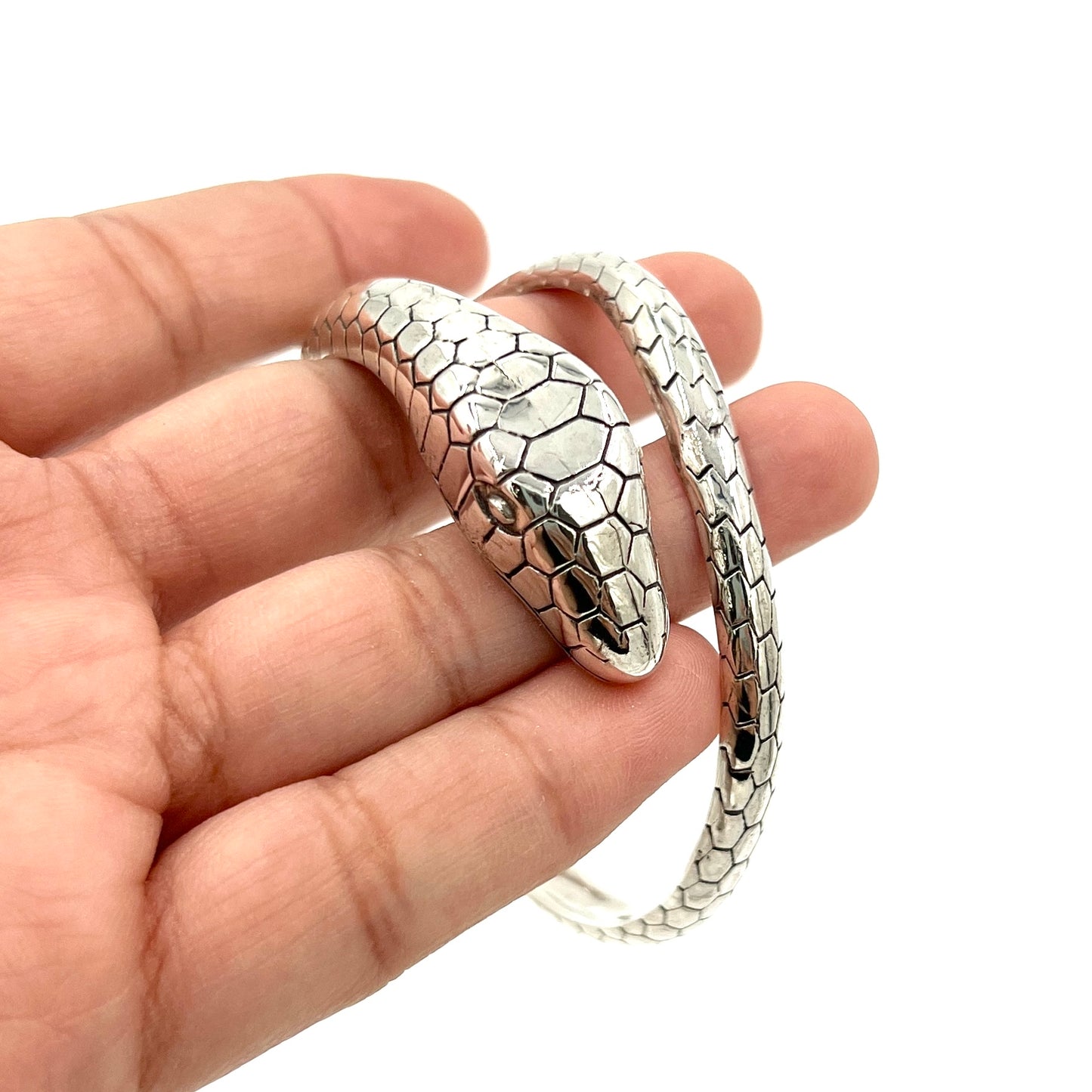 Sterling Silver Snake Wrap Bracelet